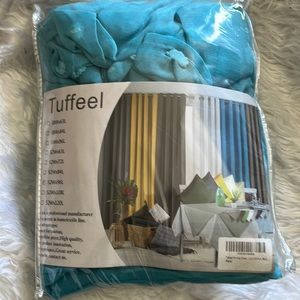 Tuffeel blue Aqua size 62 by 96 Sheers New